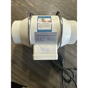 4 inch Duct Fan Inline Ventilation Exhaust Fan 280 CFM Duct Intake‎ Air FanUS